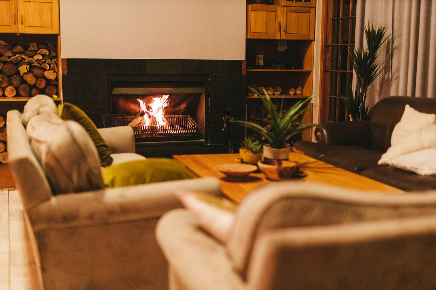 Séjour chaleureux d’une maison familiale